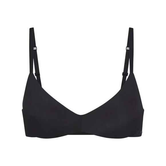 Skims Wireless Form Push-up Plunge Bra Onyx Size 42D - Picture 1 of 12